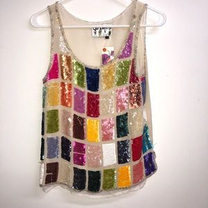 Vintage Sequin Tank Top